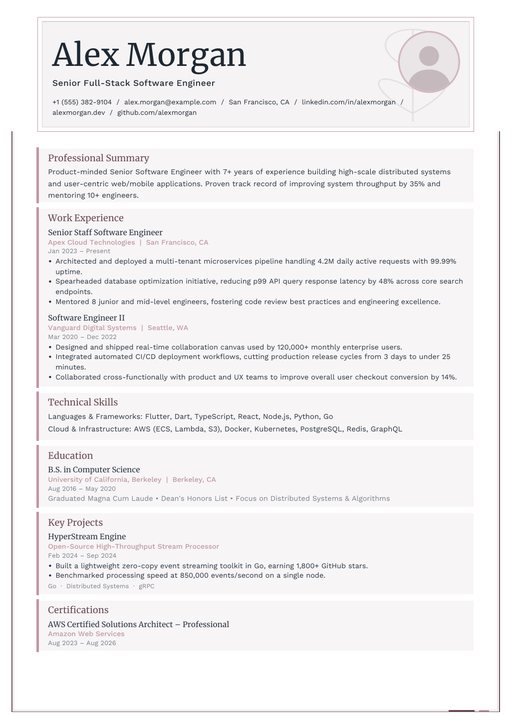 Maison resume template