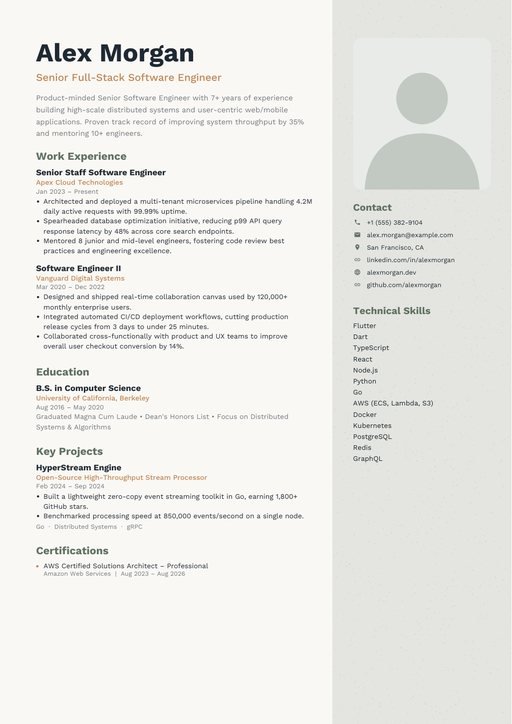 Nordic resume template
